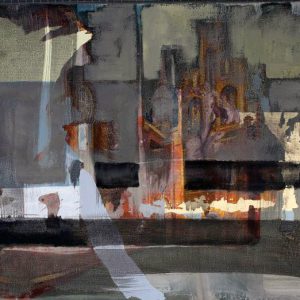 A shred of new reasons (2016) - Oil, drawing, pigmented shellac on canvas - 40 x 50 cm