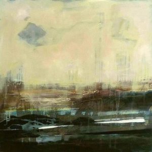Ablution (2014) - Oil, drawing, pigmented shellac on canvas - 80 x 80 cm