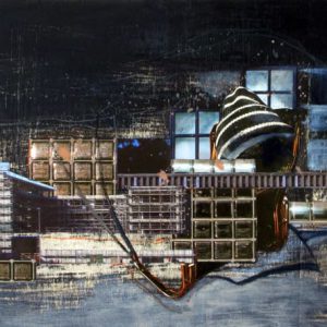 Actual Inventory (2012) - Oil, drawing, pigmented shellac, collage on wood - 22 x 30 cm