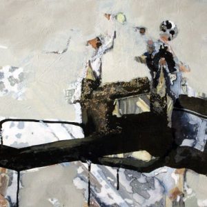 Altimeter (2014) - Oil, drawing, pigmented shellac on canvas - 40 x 50 cm