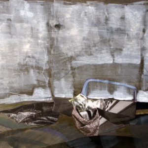 Amelungen (2012) - Oil, drawing, pigmented shellac, collage on wood - 42 x 60 cm