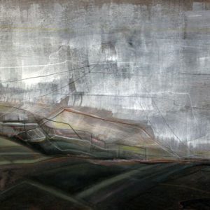 Anemometer (2012) - Oil, drawing, pigmented shellac on wood - 30 x 42 cm