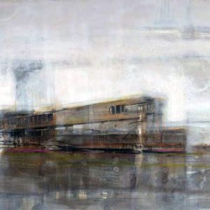 Audibility (2014) - Oil, drawing, pigmented shellac on canvas - 80 x 120 cm