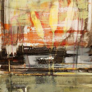 Awakening for the purity (2016) - Oil, drawing, pigmented shellac on wood - 40 x 30 cm