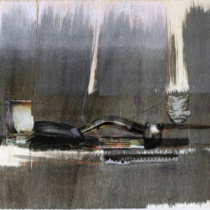 Blazon (2019) - Oil, drawing, ink, collage on wood - 30 x 42 cm
