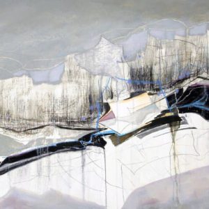Connecting Link (2012) - Oil, drawing, resin on linen paper - 42 x 56 cm