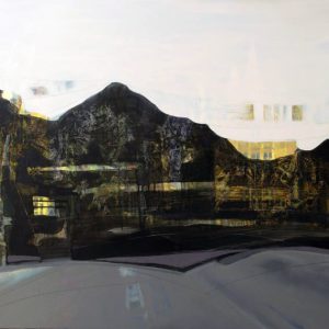 Decampment IV (2014) - Oil, drawing, pigmented shellac on canvas - 70 x 80 cm