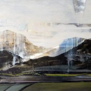 Decampment X (2014) - Oil, drawing, pigmented shellac on canvas - 100 x 140 cm