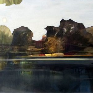 Decampment XI (2014) - Oil, drawing, pigmented shellac on canvas - 80 x 100 cm