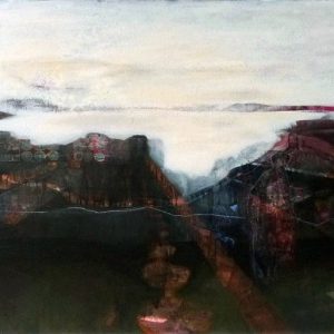 Decampment XIV (2014) - Oil, drawing, pigmented shellac on canvas - 80 x 100 cm