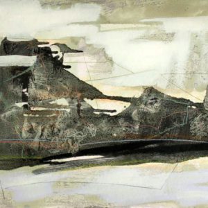 Decampment XIX (2014) - Oil, drawing, pigmented shellac on cardboard - 38 x 46 cm