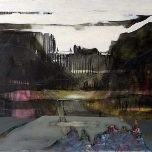 Decampment XV (2014) - Oil, drawing, pigmented shellac on canvas - 80 x 100 cm