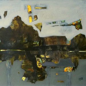 Decampment XX (2014) - Oil, drawing, pigmented shellac on canvas - 80 x 90 cm