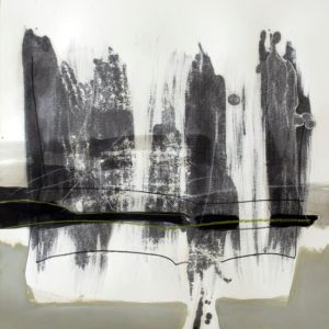 Decampment Z1 (2014) - Oil, drawing, pigmented shellac on paper - 40 x 40 cm