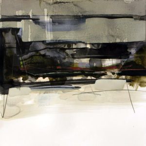 Decampment Z19 (2014) - Oil, drawing, pigmented shellac on paper - 40 x 40 cm