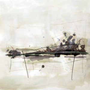Decampment Z2 (2014) - Oil, drawing, pigmented shellac on paper - 40 x 40 cm