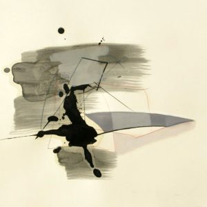 Decampment Z20 (2015) - Oil, drawing, pigmented shellac on paper - 40 x 40 cm