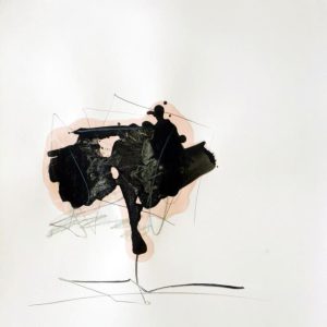 Decampment Z7 (2014) - Oil, drawing, pigmented shellac on paper - 40 x 40 cm