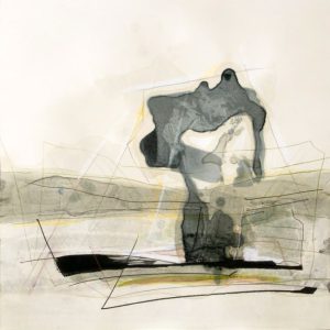 Decampment Z8 (2014) - Oil, drawing, pigmented shellac on paper - 40 x 40 cm