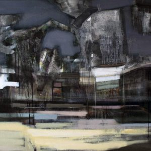 Encumbered by a million words (2019) - Oil, drawing, pigmented shellac on canvas - 70 x 80 cm