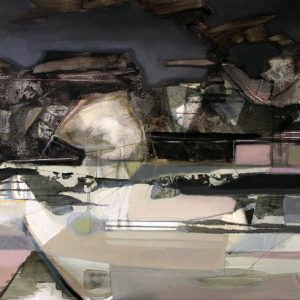 For the journey home II (2016) - Oil, drawing, pigmented shellac on canvas - 60 x 80 cm
