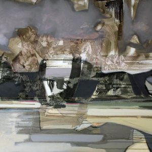 For the journey home (2016) - Oil, drawing, pigmented shellac on canvas - 60 x 80 cm