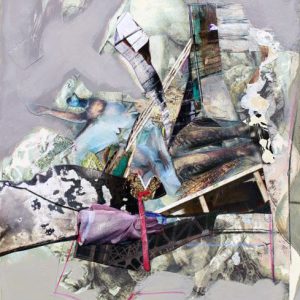From their roots (2018) - Oil, drawing, collage, decollage on cardboard - 30 x 21 cm