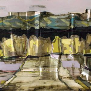 From which they are derived (2016) - Oil, drawing, pigmented shellac on cardboard - 42 x 56 cm