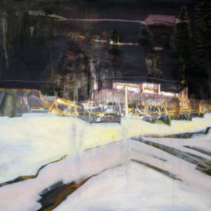 High in Summer (2014) - Oil, drawing, pigmented shellac on canvas - 70 x 80 cm