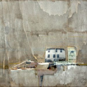 Hommage (2012) - Oil, drawing, pigmented shellac, collage on wood - 30 x 42 cm