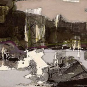 I forgot to remember to forget VI (2015) - Oil, drawing, pigmented shellac on linen paper - 38 x 46 cm