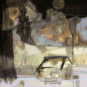 I forgot to remember to forget VII (2015) - Oil, drawing, pigmented shellac on canvas - 80 x 70 cm