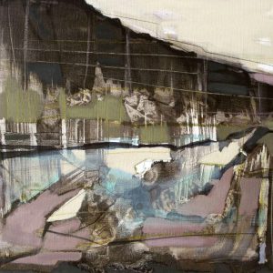 I forgot to remember to forget VIII (2015) - Oil, drawing, pigmented shellac on linen paper - 38 x 46 cm