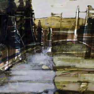 I forgot to remember to forget XII (2016) - Oil, drawing, pigmented shellac on cardboard - 42 x 56 cm