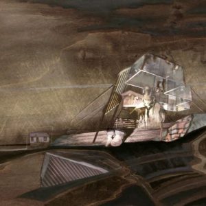 Inner Home (2012) - Oil, drawing, pigmented shellac, collage on wood - 30 x 42 cm