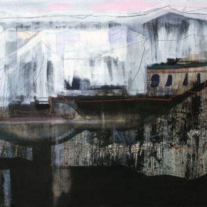 It's in the bag (2012) - Oil, drawing, pastel, resin on linen paper - 42 x 54 cm