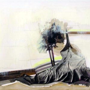 Last Resort (2013) - Oil, drawing, collage, pigmented shellac on tracing paper - 22 x 29 cm