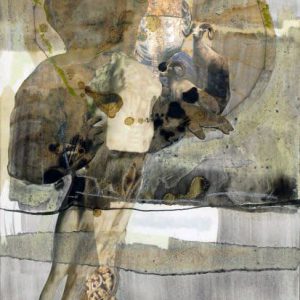 Medea (2012) - Oil, drawing, collage, pigm. shellac on paper - 27 x 21 cm