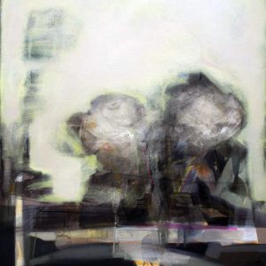 Never promised (2015) - Oil, drawing, pigmented shellac on canvas - 80 x 70 cm