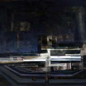 New Land VI (2013) - Oil, drawing, pigmented shellac on canvas - 80 x 90 cm