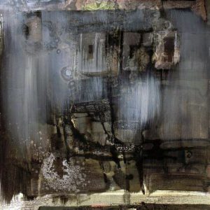 Not truth or transcendence (2015) - Oil, drawing, pigmented shellac on linen paper - 46 x 38 cm