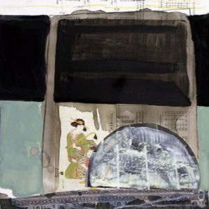 Omsies (2012) - Oil, drawing, tape, pigmented shellac, collage on paper - 30 x 21 cm