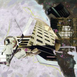 Open Space (2011) - Oil, drawing, collage on paper - 21 x 29,5 cm