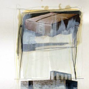 Pilgram (2013) - Oil, drawing, collage, pigmented shellac on paper