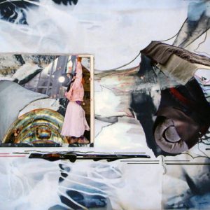 Posture (2011) - Oil, drawing, collage on paper - 21 x 29,5 cm