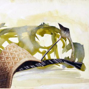 Prolegomena (2014) - Oil, drawing, collage, watercolor on paper - 20 x 28 cm
