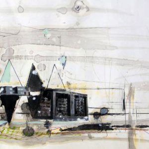 Reformatory Efforts (2013) - Oil, drawing, collage, pigmented shellac on paper