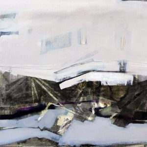Ripcord (2015) - Oil, drawing, pigmented shellac on linen paper - 38 x 46 cm