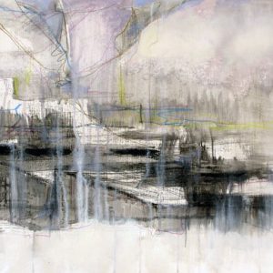 Separate Ways (2012) - Oil, drawing, pastel, resin on linen paper - 42 x 54 cm