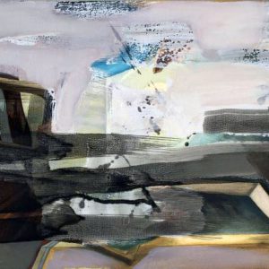 Sleeping in a sudden doubt (2016) - Oil, drawing, pigmented shellac on canvas panel - 40 x 60 cm